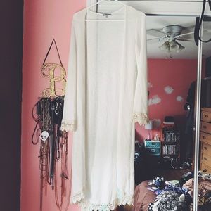 White lace cardigan